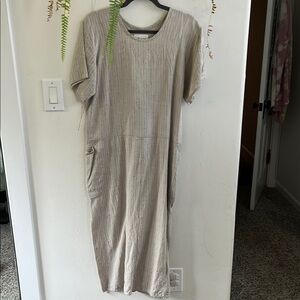Flax Beige Women's Dress